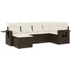 Image de vidaXL - 6-delige - Loungeset - met - kussens - poly - rattan - bruin