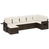Image de vidaXL - 7-delige - Loungeset - met - kussens - poly - rattan - bruin
