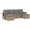Image de vidaXL - 6-delige - Loungeset - met - kussens - poly - rattan - beige