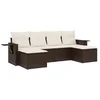 Image de vidaXL - 6-delige - Loungeset - met - kussens - poly - rattan - bruin