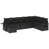 Image de vidaXL - 8-delige - Loungeset - met - kussens - poly - rattan - zwart