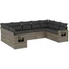 Image de vidaXL - 9-delige - Loungeset - met - kussens - poly - rattan - grijs