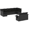 Image de vidaXL - 9-delige - Loungeset - met - kussens - poly - rattan - zwart