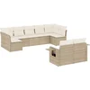 Image de vidaXL - 9-delige - Loungeset - met - kussens - poly - rattan - beige