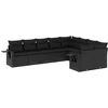 Image de vidaXL - 9-delige - Loungeset - met - kussens - poly - rattan - zwart