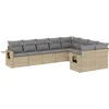 Image de vidaXL - 9-delige - Loungeset - met - kussens - poly - rattan - beige