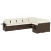 Image de vidaXL - 9-delige - Loungeset - met - kussens - poly - rattan - bruin