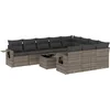 Image de vidaXL - 11-delige - Loungeset - met - kussens - poly - rattan - grijs