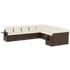 Image de vidaXL - 10-delige - Loungeset - met - kussens - poly - rattan - bruin