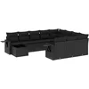 Image de vidaXL - 11-delige - Loungeset - met - kussens - poly - rattan - zwart