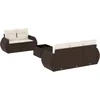 Image de vidaXL - 6-delige - Loungeset - met - kussens - poly - rattan - bruin