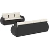 Image de vidaXL - 8-delige - Loungeset - met - kussens - poly - rattan - zwart