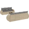 Image de vidaXL - 8-delige - Loungeset - met - kussens - poly - rattan - beige