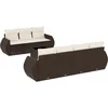Image de vidaXL - 8-delige - Loungeset - met - kussens - poly - rattan - bruin
