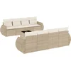 Image de vidaXL - 9-delige - Loungeset - met - kussens - poly - rattan - beige
