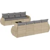 Image de vidaXL - 9-delige - Loungeset - met - kussens - poly - rattan - beige