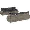 Image de vidaXL - 9-delige - Loungeset - met - kussens - poly - rattan - grijs