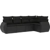 Image de vidaXL - 5-delige - Loungeset - met - kussens - poly - rattan - zwart