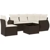 Image de vidaXL - 6-delige - Loungeset - met - kussens - poly - rattan - bruin