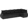 Image de vidaXL - 6-delige - Loungeset - met - kussens - poly - rattan - zwart