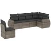 Image de vidaXL - 6-delige - Loungeset - met - kussens - poly - rattan - grijs