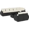 Image de vidaXL - 9-delige - Loungeset - met - kussens - poly - rattan - zwart