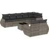 Image de vidaXL - 9-delige - Loungeset - met - kussens - poly - rattan - grijs