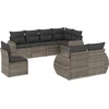 Image de vidaXL - 8-delige - Loungeset - met - kussens - poly - rattan - grijs