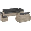 Image de vidaXL - 8-delige - Loungeset - met - kussens - poly - rattan - lichtgrijs