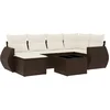 Image de vidaXL - 7-delige - Loungeset - met - kussens - poly - rattan - bruin