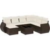 Image de vidaXL - 8-delige - Loungeset - met - kussens - poly - rattan - bruin