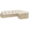 Image de vidaXL - 9-delige - Loungeset - met - kussens - poly - rattan - beige