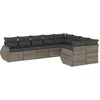 Image de vidaXL - 9-delige - Loungeset - met - kussens - poly - rattan - grijs