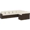 Image de vidaXL - 9-delige - Loungeset - met - kussens - poly - rattan - bruin