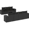 Image de vidaXL - 8-delige - Loungeset - met - kussens - poly - rattan - zwart