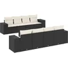 Image de vidaXL - 9-delige - Loungeset - met - kussens - poly - rattan - zwart