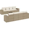 Image de vidaXL - 9-delige - Loungeset - met - kussens - poly - rattan - beige