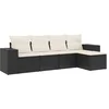 Image de vidaXL - 5-delige - Loungeset - met - kussens - poly - rattan - zwart