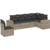 Image de vidaXL - 6-delige - Loungeset - met - kussens - poly - rattan - lichtgrijs