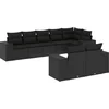 Image de vidaXL - 8-delige - Loungeset - met - kussens - poly - rattan - zwart