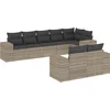 Image de vidaXL - 8-delige - Loungeset - met - kussens - poly - rattan - lichtgrijs