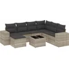Image de vidaXL - 8-delige - Loungeset - met - kussens - poly - rattan - lichtgrijs