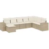 Image de vidaXL - 8-delige - Loungeset - met - kussens - poly - rattan - beige