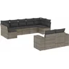 Image de vidaXL - 9-delige - Loungeset - met - kussens - poly - rattan - grijs