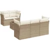 Image de vidaXL - 6-delige - Loungeset - met - kussens - poly - rattan - beige