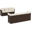 Image de vidaXL - 8-delige - Loungeset - met - kussens - poly - rattan - bruin