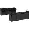 Image de vidaXL - 9-delige - Loungeset - met - kussens - poly - rattan - zwart