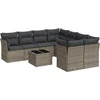 Image de vidaXL - 9-delige - Loungeset - met - kussens - poly - rattan - grijs