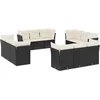 Image de vidaXL - 12-delige - Loungeset - met - kussens - poly - rattan - zwart