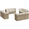 Image de vidaXL - 12-delige - Loungeset - met - kussens - poly - rattan - beige